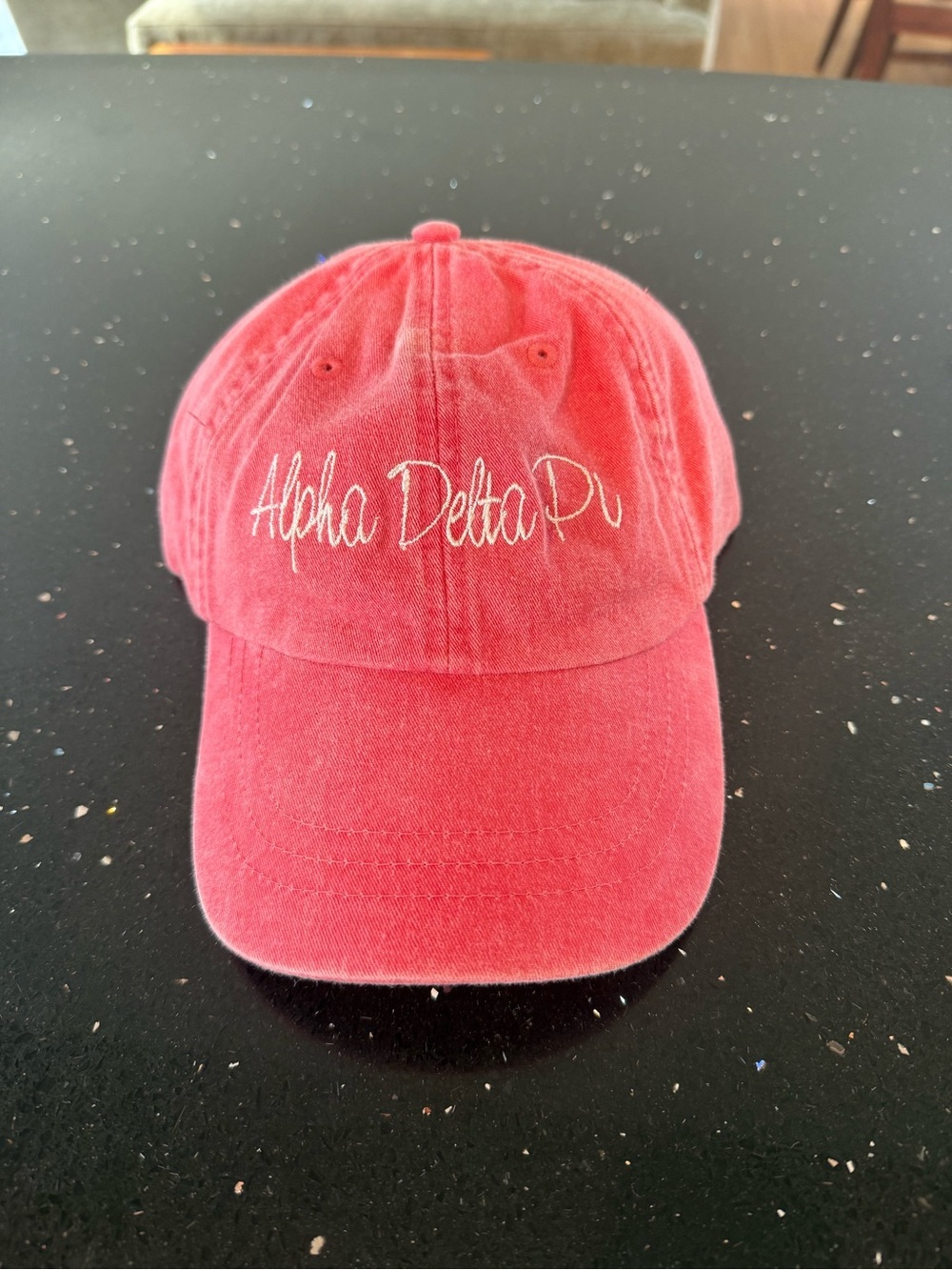 Alpha Delta Pi Red Script Hat - Picture 3 of 4